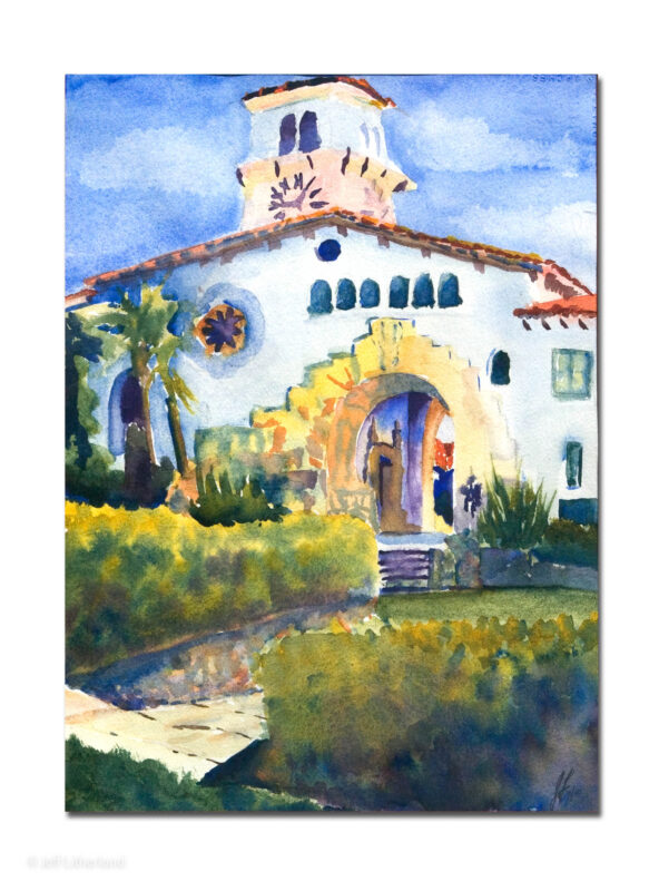Santa Barbara Courthouse Watercolor