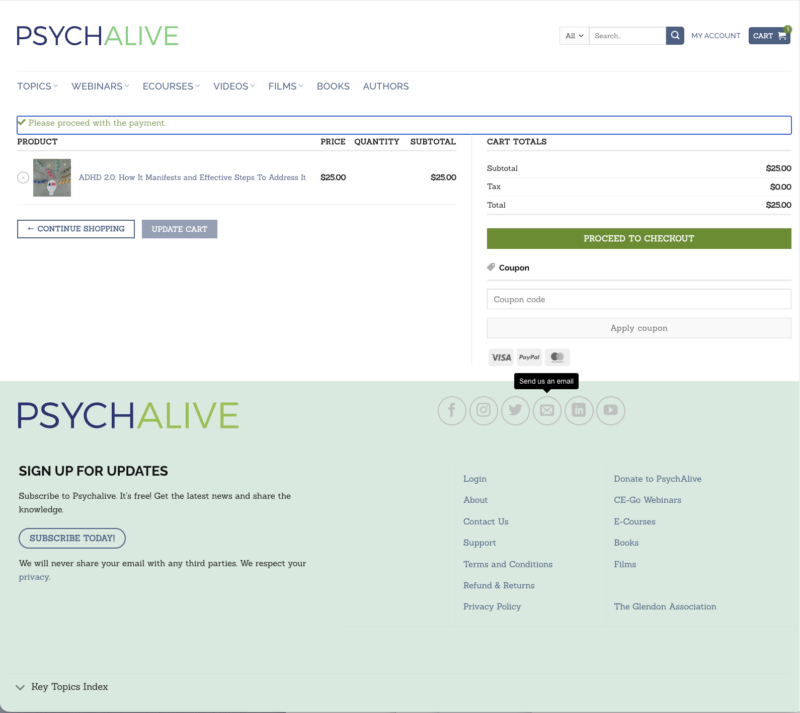 Psychalive checkout